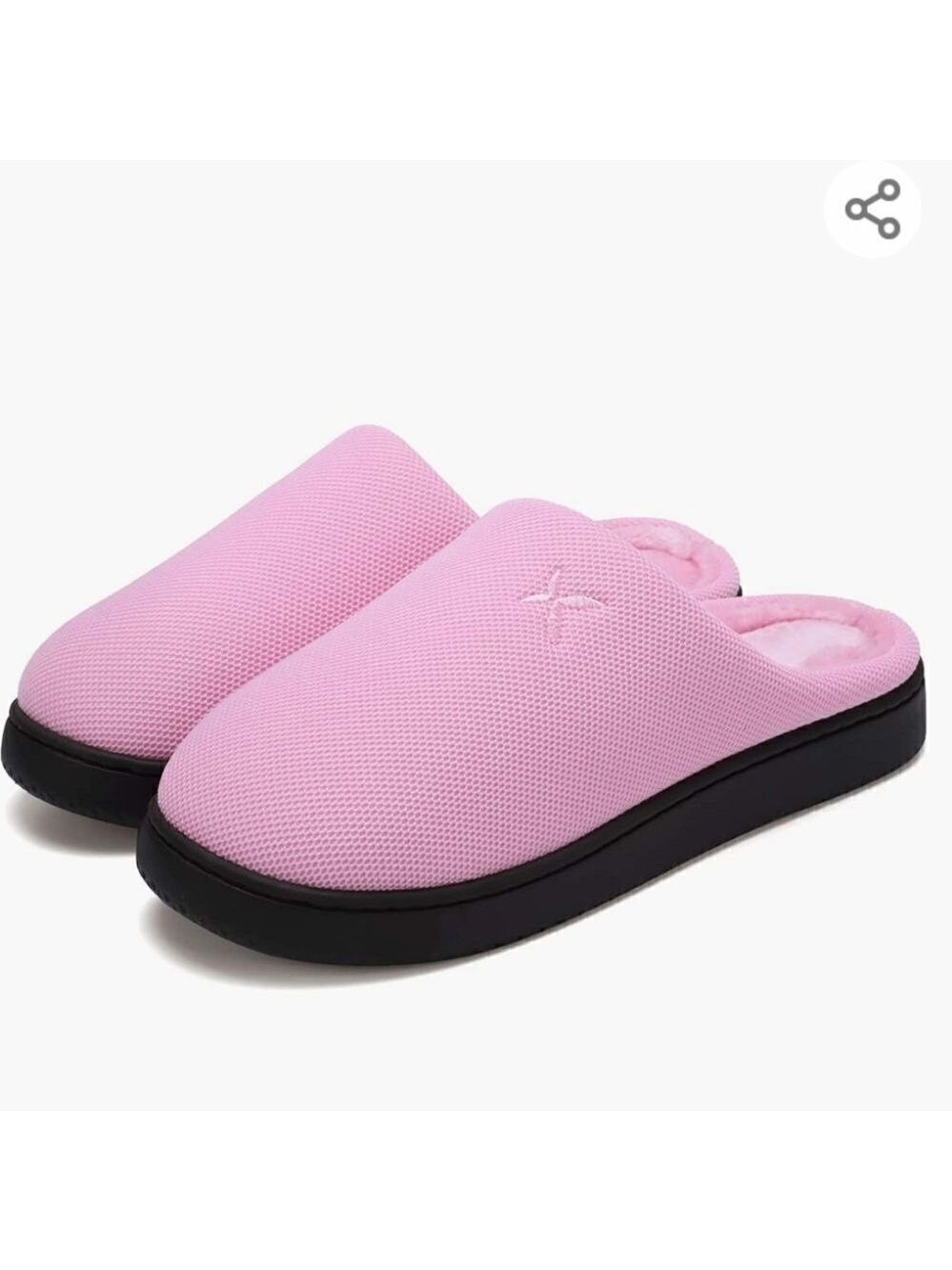 NWT Memory Foam Slippers for Women Slip on Cotton  Non-Slip Rubber Size 5 / 5.6